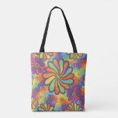 Psychedelische Gänseblümchen-Tage Tasche (Rückseite)