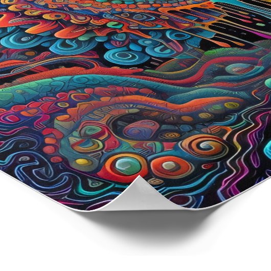 Psychedelische Geburt der Universe Art Poster (Ecke)