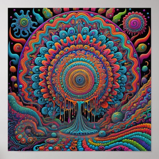 Psychedelische Geburt der Universe Art Poster (Vorne)
