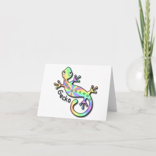 Psychedelische Gecko notecards Karte (Vorderseite)