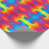 psychedelische gefärbte Krawatte abstrakt Geschenkpapier (Ecke)