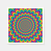 Psychedelische Gefärbte Krawatte Disposable Napkin Serviette (Vorderseite)