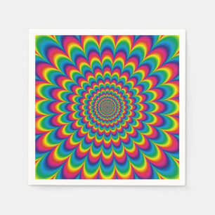 Psychedelische Gefärbte Krawatte Disposable Napkin Serviette