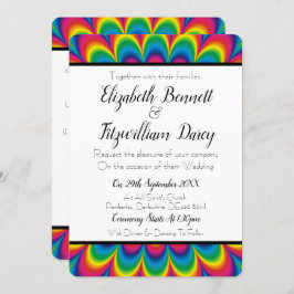 Psychedelische Gefärbte Krawatte Einladung