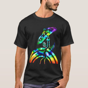 Psychedelische Gefärbte Krawatte Pilze Trippy Rain T-Shirt