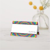 Psychedelische Gefärbte Krawatte Platzkarte (Vorderseite)