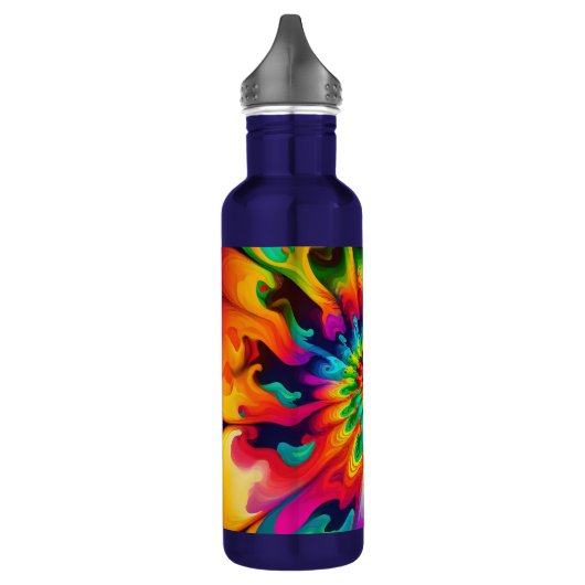 Psychedelische Gefärbte Krawatte Retro Surreal Edelstahlflasche (Links)