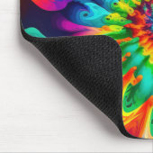 Psychedelische Gefärbte Krawatte Retro Surreal Mousepad (Ecke)