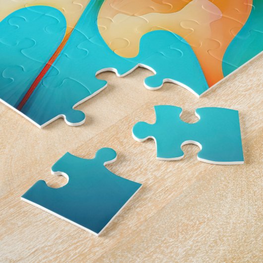 Psychedelische Gefärbte Krawatte Retro Surreal Puzzle (Seite)