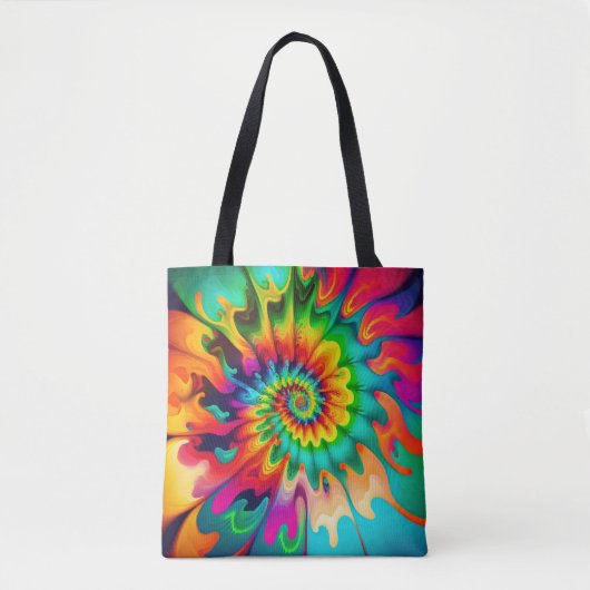 Psychedelische Gefärbte Krawatte Retro Surreal Tasche (Vorderseite)