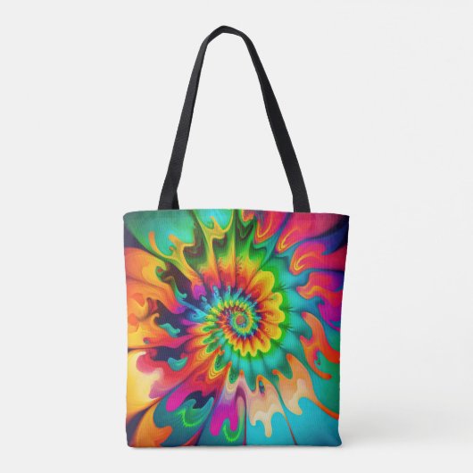 Psychedelische Gefärbte Krawatte Retro Surreal Tasche (Rückseite)