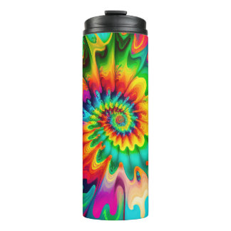Psychedelische Gefärbte Krawatte Retro Surreal Thermosbecher