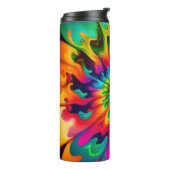 Psychedelische Gefärbte Krawatte Retro Surreal Thermosbecher (Nach links gedreht)