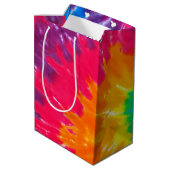 Psychedelische Gefärbte Krawatte Sweet 16 Mittlere Geschenktüte (Rückseite Schrägansicht)