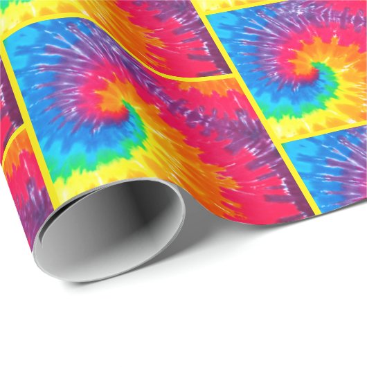 Psychedelische Gefärbte Krawatte Tile Geschenkpapier (Rolleneckpunkt)