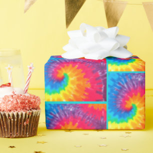 Psychedelische Gefärbte Krawatte Tile Wrapping Pap Geschenkpapier