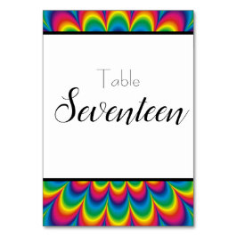 Psychedelische Gefärbte Krawatte Tischnummer