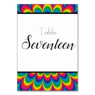 Psychedelische Gefärbte Krawatte Tischnummer