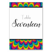 Psychedelische Gefärbte Krawatte Tischnummer (Rückseite)