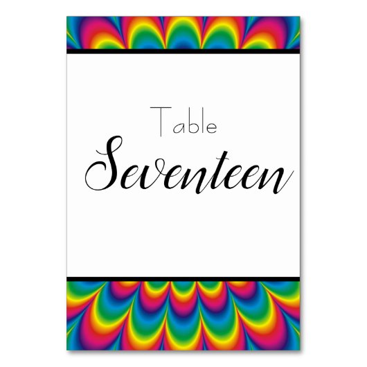 Psychedelische Gefärbte Krawatte Tischnummer (Rückseite)