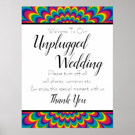 Psychedelische Gefärbte Krawatte Unplugged Wedding Poster