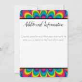 Psychedelische Gefärbte Krawatte Zusätzliche Infok Einladung (Rückseite)