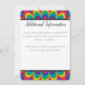 Psychedelische Gefärbte Krawatte Zusätzliche Infok Einladung (Vorderseite)