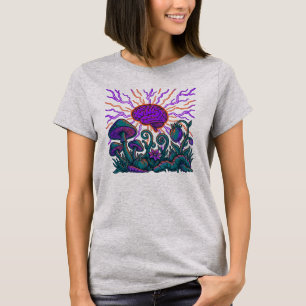Psychedelische Gehirn-Pilz-Galaxie - Kosmischer Ge T-Shirt