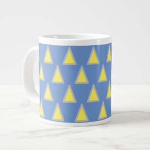 Psychedelische geometrische Rechteckmuster-Kunst Jumbo-Tasse
