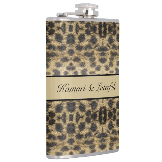 psychedelische Geparden, wildes Afrika anpassbar Flachmann (Rechts)