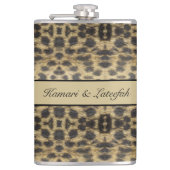 psychedelische Geparden, wildes Afrika anpassbar Flachmann (Vorderseite)