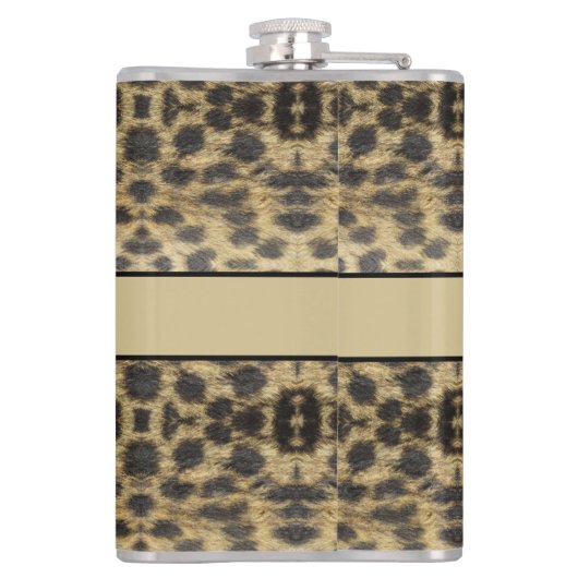 psychedelische Geparden, wildes Afrika anpassbar Flachmann (Rückseite)