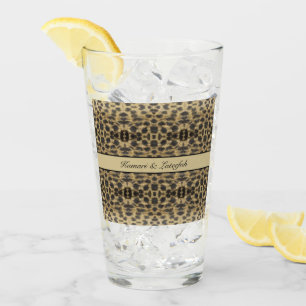 psychedelische Geparden, wildes Afrika anpassbar Glas