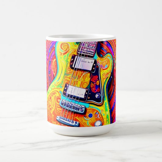 PSYCHEDELISCHE GITARRE KAFFEETASSE (Mittel)