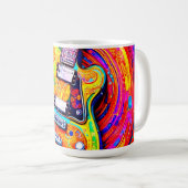 PSYCHEDELISCHE GITARRE KAFFEETASSE (VorderseiteRechts)