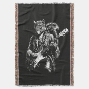 Psychedelische Gitarren-Eichhörnchen - Lustiger Vi Decke