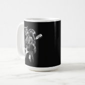 Psychedelische Gitarren-Eichhörnchen - Lustiger Vi Kaffeetasse (Vorderseite Links)