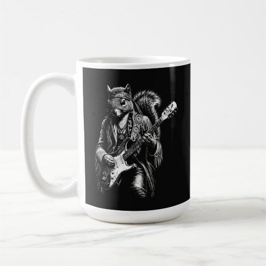 Psychedelische Gitarren-Eichhörnchen - Lustiger Vi Kaffeetasse (Links)
