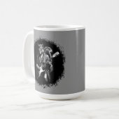 Psychedelische Gitarren-Eichhörnchen - Lustiger Vi Kaffeetasse (Vorderseite Links)