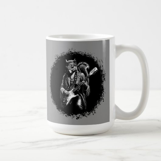 Psychedelische Gitarren-Eichhörnchen - Lustiger Vi Kaffeetasse (Rechts)