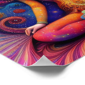 Psychedelische Goddess Rainbow Meditation Art Poster (Ecke)