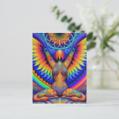 Psychedelische Göttin Colorful Postkarte (Stehend Vorderseite)