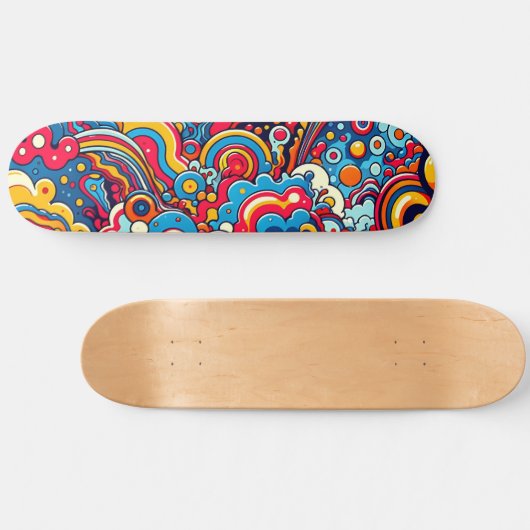 Psychedelische Grafik auf Skateboard (Horizontal)