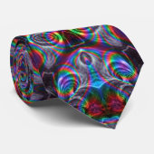 Psychedelische Graustufen-Krawatte Krawatte (Gerollt)