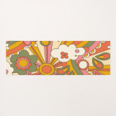 Psychedelische, groovative hippy-Blume Yogamatte (Rückseite (Horizontal))