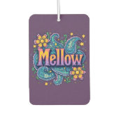 Psychedelische Groovy "Mellow" Retro Hippie Art Autolufterfrischer (Vorderseite)