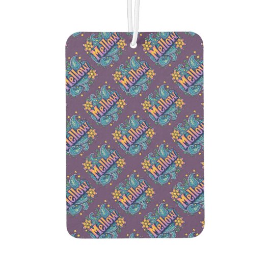 Psychedelische Groovy "Mellow" Retro Hippie Art Autolufterfrischer (Rückseite)