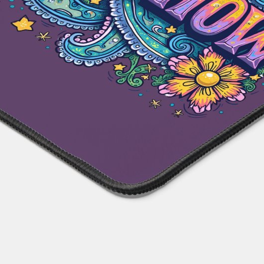 Psychedelische Groovy "Mellow" Retro Hippie Art Schreibtischunterlage (Ecke)