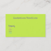 Psychedelische Grunge Regenbogenstreifen Visitenkarte (Rückseite)