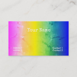 Psychedelische Grunge Regenbogenstreifen Visitenkarte